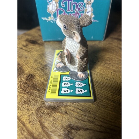 Mouse Decor After The Party Scratch Win Lottery Ticket Vtg Limited Edition Mice - Picture 5 of 11